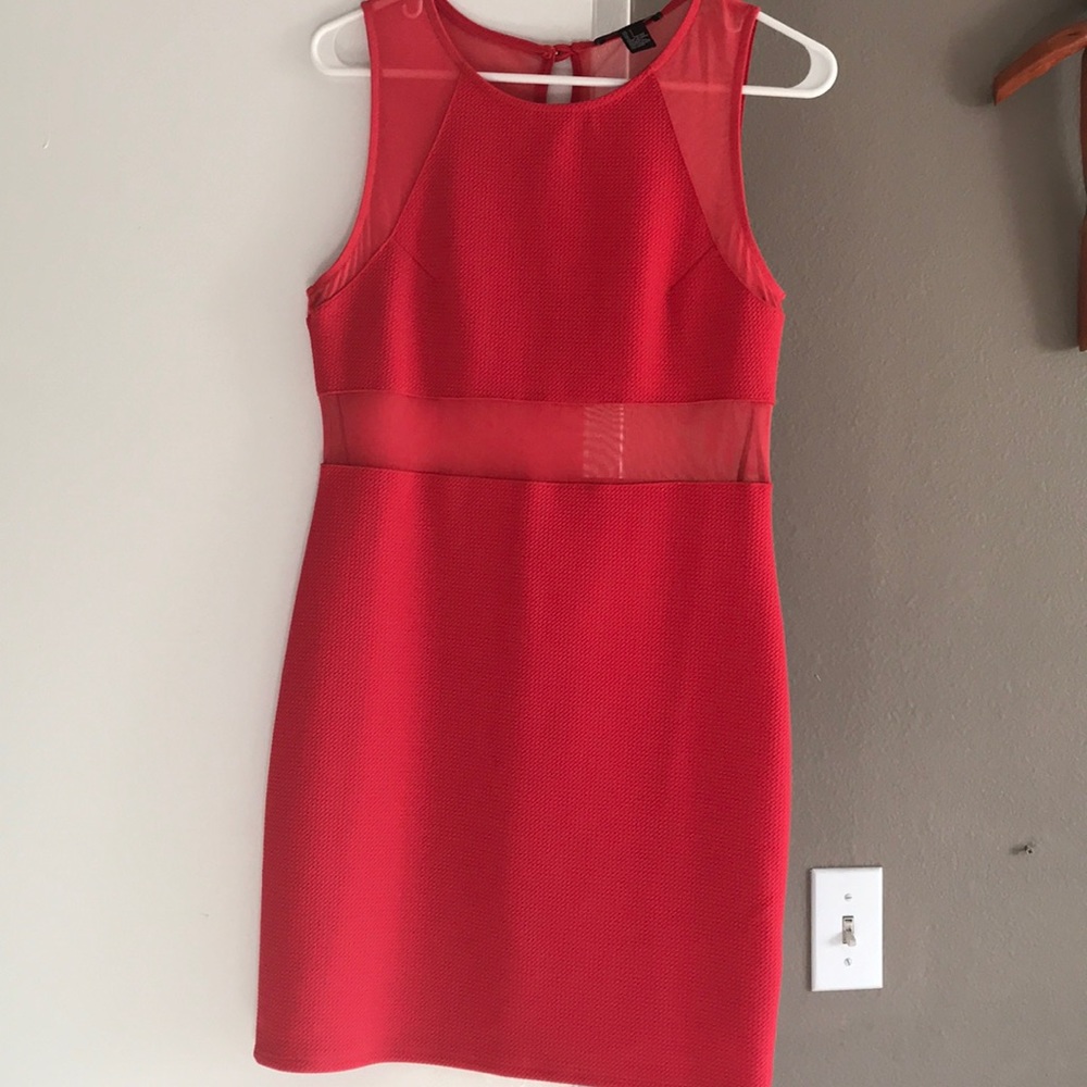 Bandage dress with sheer middle section